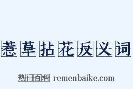 惹草拈花反义词是什么意思的图片